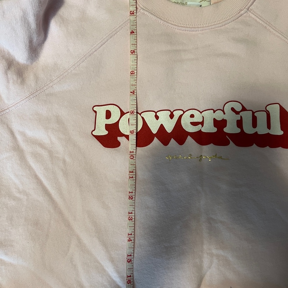 Spiritual Gangster Baby Pink 'Powerful' Cropped Sweatshirt Size Small - Picture 10 of 11